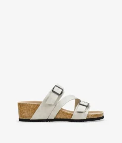 Discount Bosanova Sandalias beige con cuña de corcho