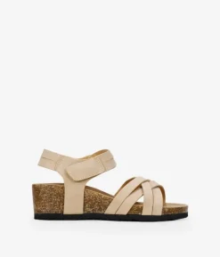 Best Bosanova Sandalias beige con cuña de corcho