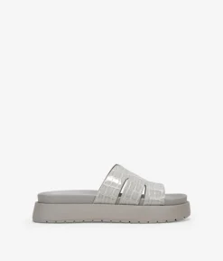 Discount Bosanova Sandalias beige efecto cocodrilo con plataforma