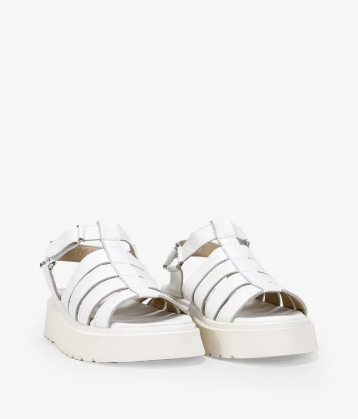 Best Bosanova Sandalias beige en piel con velcro