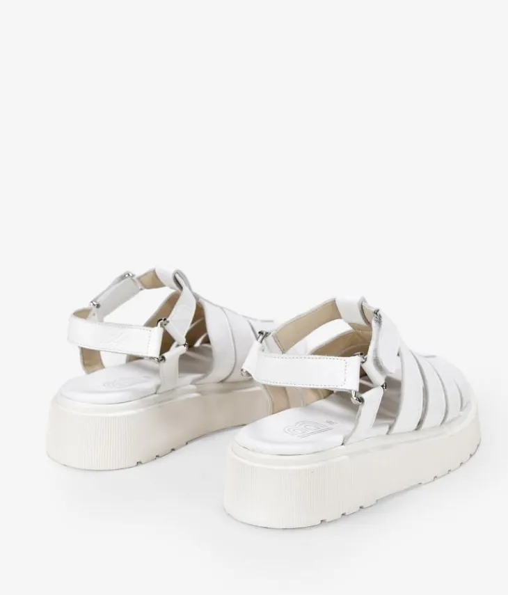 Best Bosanova Sandalias beige en piel con velcro