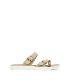 Best Bosanova Sandalias beige planas con hebillas