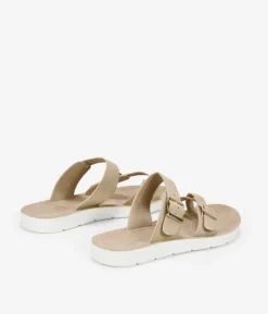 Best Bosanova Sandalias beige planas con hebillas