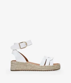 Clearance Bosanova Sandalias blancas con cuña de esparto
