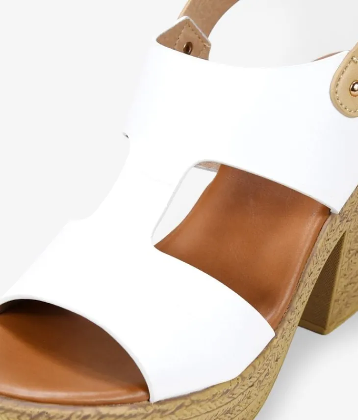 Best Bosanova Sandalias blancas con tacón