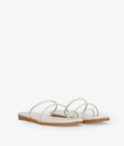 Best Bosanova Sandalias blancas de dedo con tiras
