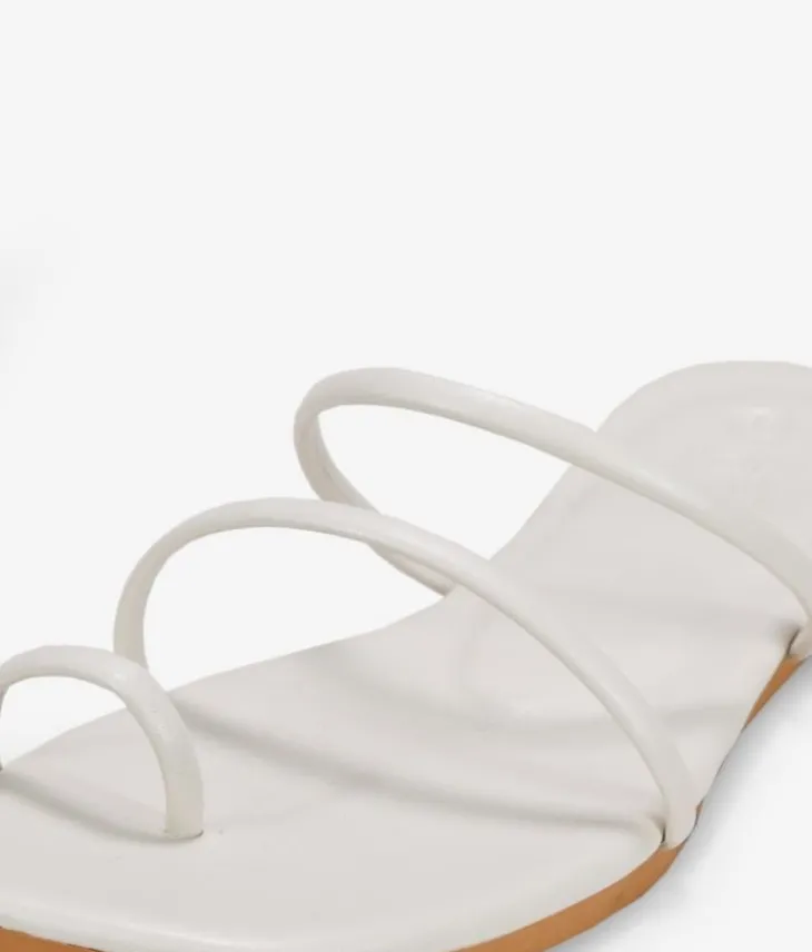 Best Bosanova Sandalias blancas de dedo con tiras