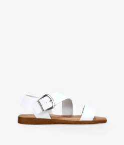 Best Bosanova Sandalias blancas en piel con hebilla