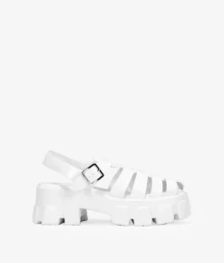 Best Bosanova Sandalias cangrejeras blancas con plataforma