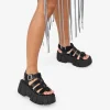 Clearance Bosanova Sandalias cangrejeras con plataforma negras