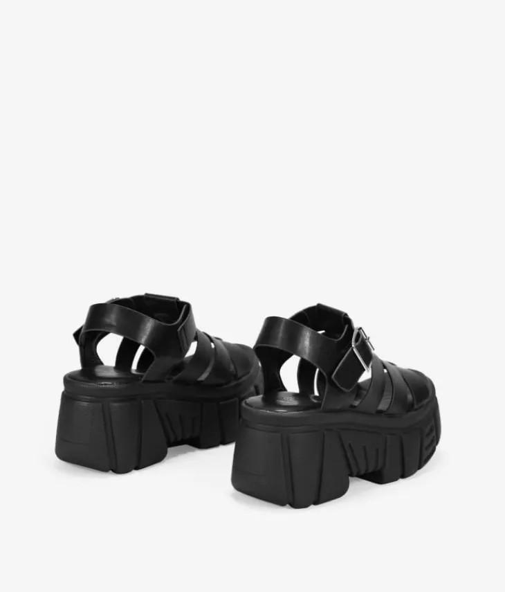 Clearance Bosanova Sandalias cangrejeras con plataforma negras