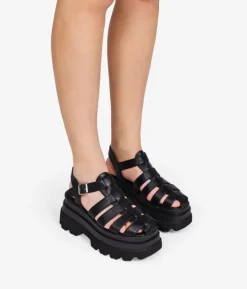 Best Bosanova Sandalias cangrejeras negras con plataforma