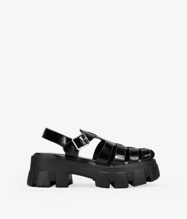 Best Bosanova Sandalias cangrejeras negras con plataforma