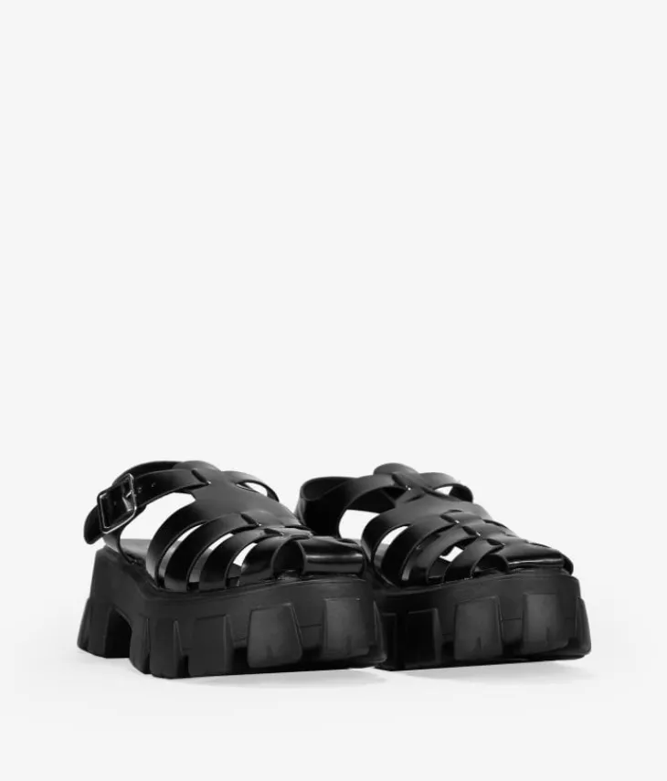 Best Bosanova Sandalias cangrejeras negras con plataforma