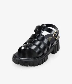 Best Bosanova Sandalias cangrejeras negras con suela track