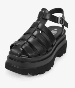 Best Bosanova Sandalias cangrejeras negras con plataforma