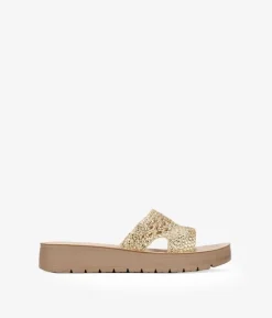 Best Bosanova Sandalias con cuña doradas