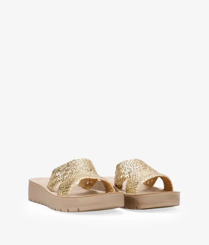 Best Bosanova Sandalias con cuña doradas