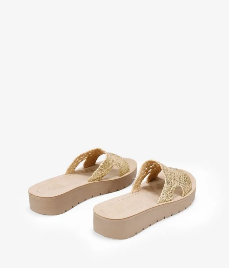 Best Bosanova Sandalias con cuña doradas