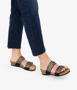 Best Bosanova Sandalias con cuña negras con brillantes