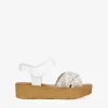 Clearance Bosanova Sandalias con plataforma blancas de rafia