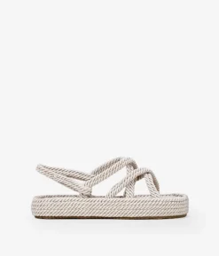 Clearance Bosanova Sandalias con plataforma beige de cuerda