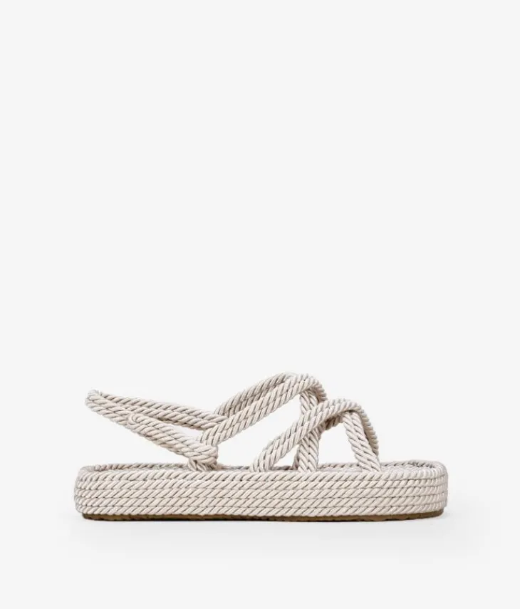 Clearance Bosanova Sandalias con plataforma beige de cuerda