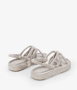 Clearance Bosanova Sandalias con plataforma beige de cuerda