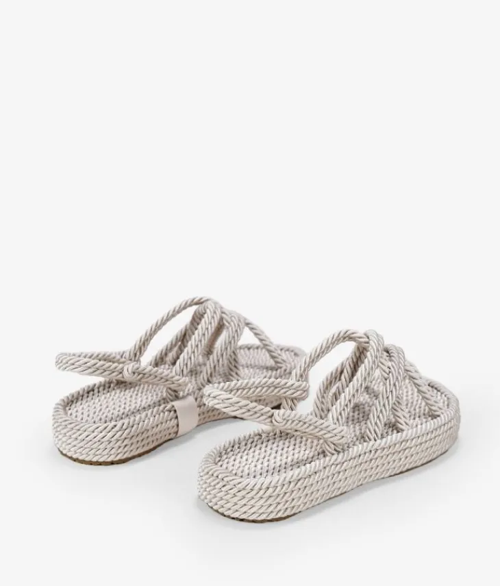 Clearance Bosanova Sandalias con plataforma beige de cuerda