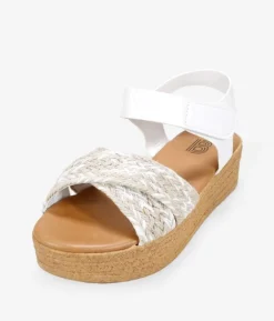 Clearance Bosanova Sandalias con plataforma blancas de rafia