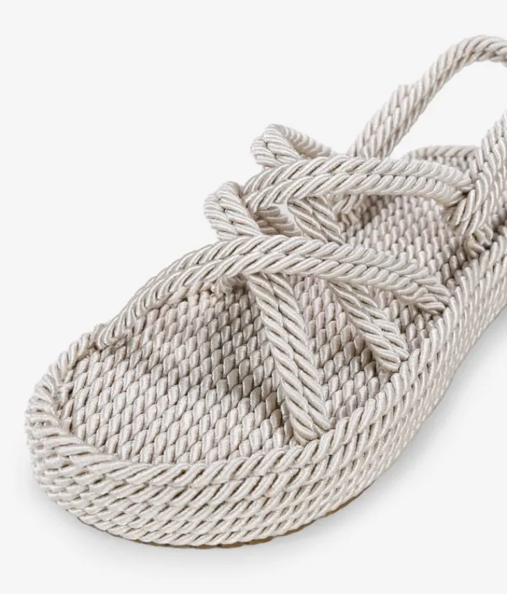 Clearance Bosanova Sandalias con plataforma beige de cuerda