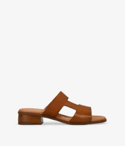 Discount Bosanova Sandalias cuero en piel con tacón de madera