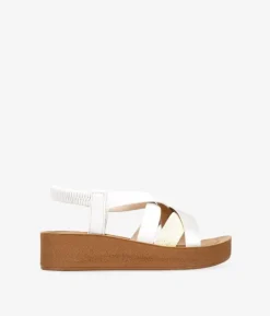 Discount Bosanova Sandalias de cuña beige con elástico