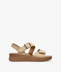 Discount Bosanova Sandalias de cuña beige con hebilla