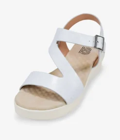 New Bosanova Sandalias de cuña plateadas con hebilla