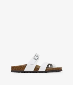 Best Bosanova Sandalias de dedo blancas en piel