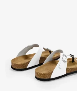 Sale Bosanova Sandalias de dedo blancas piel