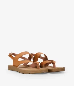 Clearance Bosanova Sandalias de dedo marrones con hebilla