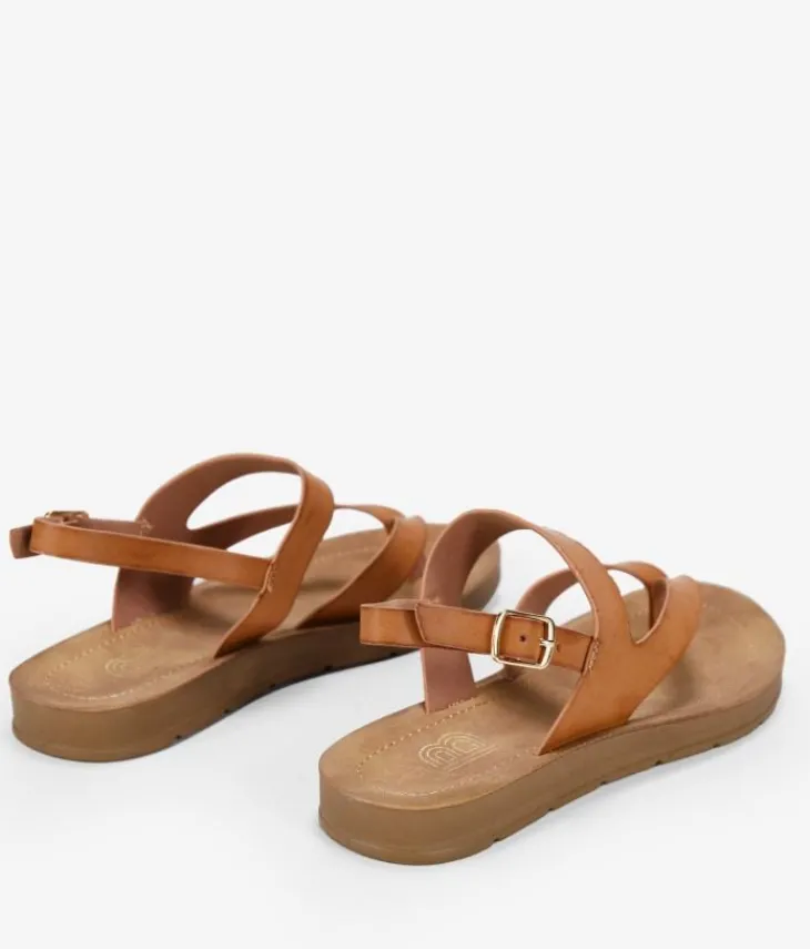 Clearance Bosanova Sandalias de dedo marrones con hebilla