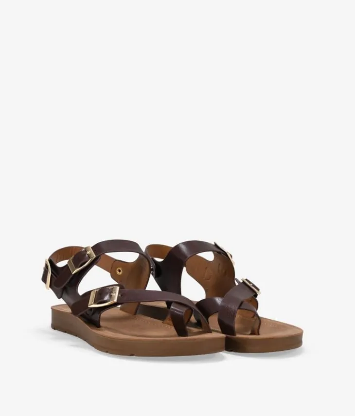 Outlet Bosanova Sandalias de dedo marrones con hebillas