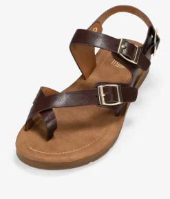 Outlet Bosanova Sandalias de dedo marrones con hebillas