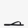 Clearance Bosanova Sandalias de dedo negras efecto cocodrilo