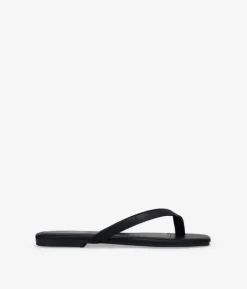 Clearance Bosanova Sandalias de dedo negras efecto cocodrilo