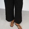 Clearance Bosanova Sandalias de dedo negras con pieza metálica