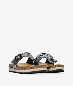 Best Bosanova Sandalias de dedo negras con esparto