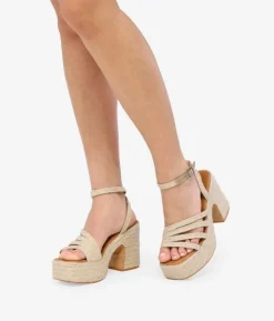 Clearance Bosanova Sandalias de esparto con tacón y plataforma
