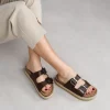 Best Bosanova Sandalias de esparto marrones con doble hebilla