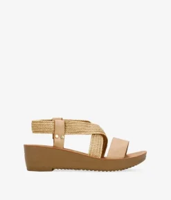 Discount Bosanova Sandalias de esparto marrones con cuña