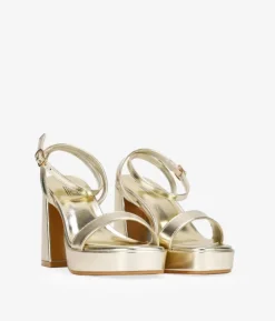 Discount Bosanova Sandalias de fiesta con tacón campana doradas
