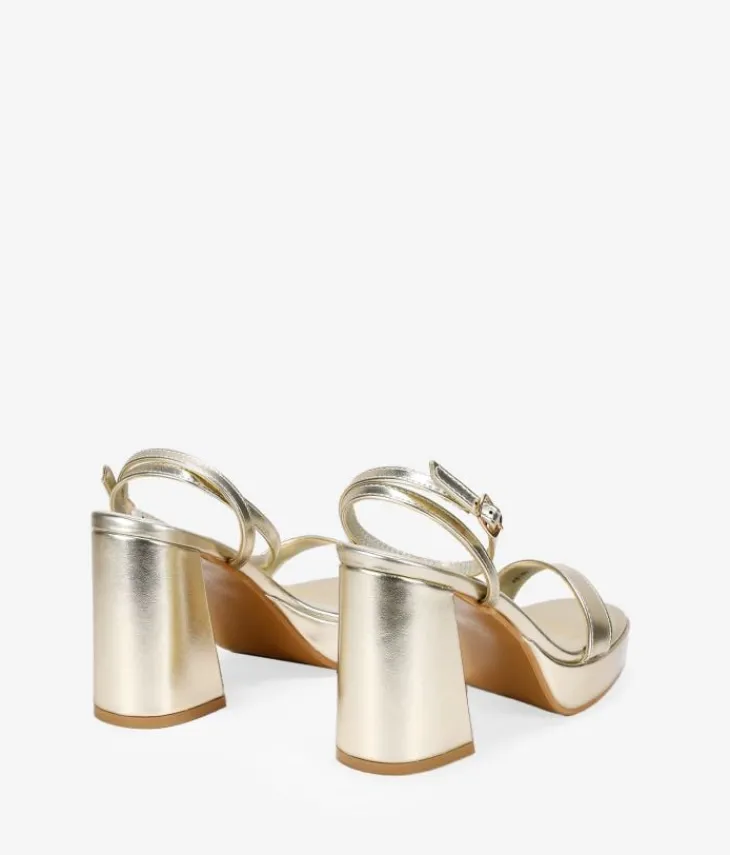 Discount Bosanova Sandalias de fiesta con tacón campana doradas